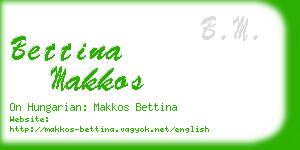 bettina makkos business card